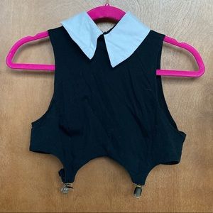 deandri zeta top with buckles